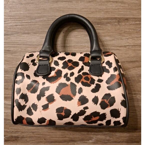 Betsey Johnson Leopard Print Satchel with Black Accents - Picture 11 of 11